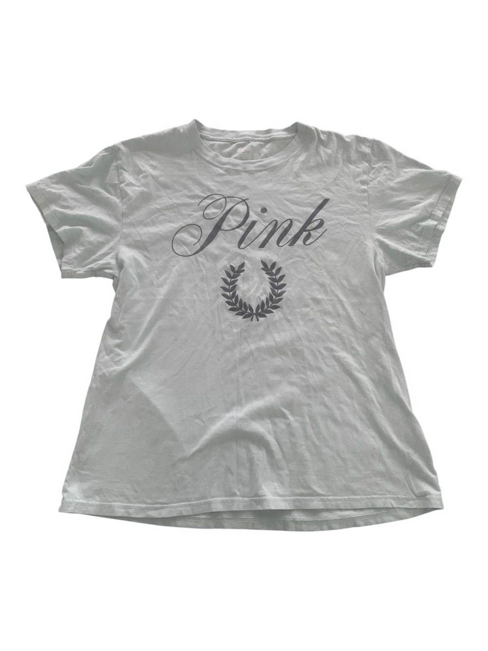PINK Victoria's Secret Logo Graphic Short-Sleeve Tee Baby Blue